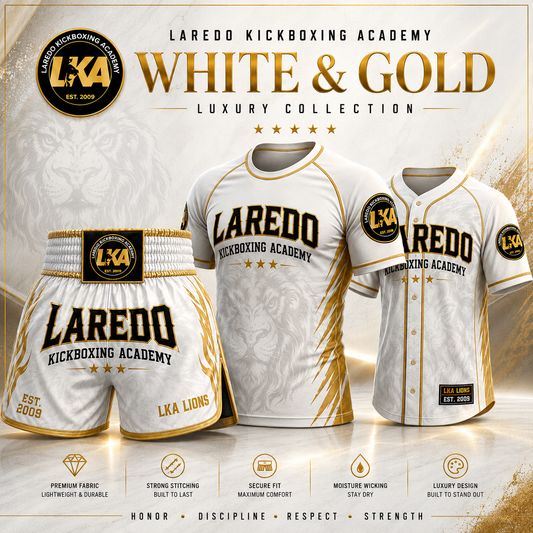 2026 White and Gold LKA Fighter Set - Pre Order (Save $20)