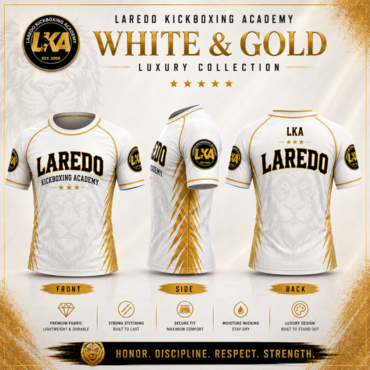 2026 White and Gold LKA Rash Guard - Pre Order