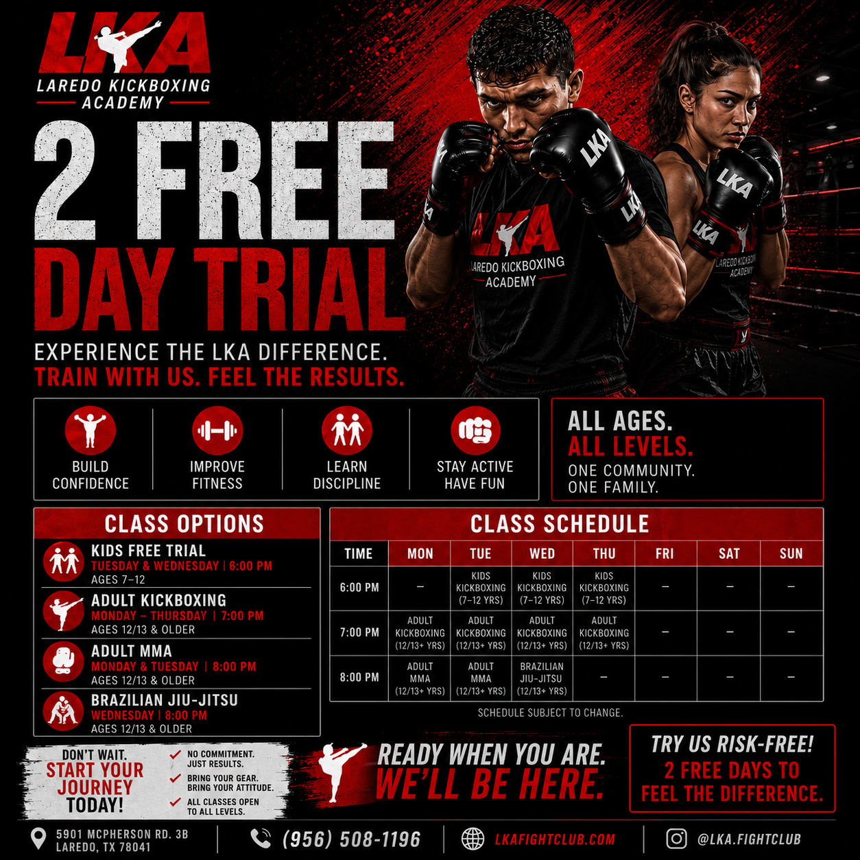 Get a 2 Day Gym Pass – Laredo Kickboxing Academy
